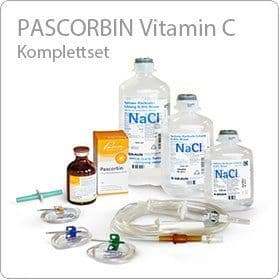 PASCORBIN Vitamin C Komplettset – Infusionszubehör und Ampullen