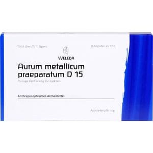AURUM METALLICUM PRAEPARATUM D 15 Ampullen