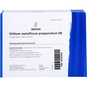 STIBIUM METALLICUM PRAEPARATUM D 6 Ampullen