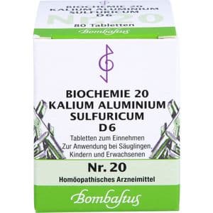 BIOCHEMIE 20 Kalium aluminium sulfuricum D 6 Tabl.