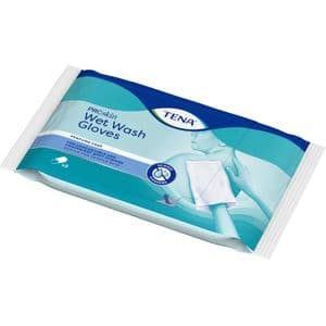 TENA WET Wash Glove parfümfrei 15x23 cm blau