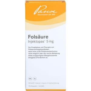 FOLSÄURE INJEKTOPAS 5 mg Injektionslösung