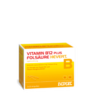 VITAMIN B12 PLUS Folsäure Hevert a 2 ml Ampullen