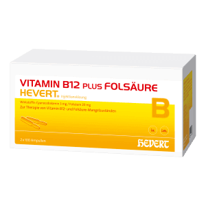 VITAMIN B12 PLUS Folsäure Hevert a 2 ml Ampullen