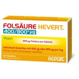 FOLSÄURE HEVERT 400/800 μg Tabletten