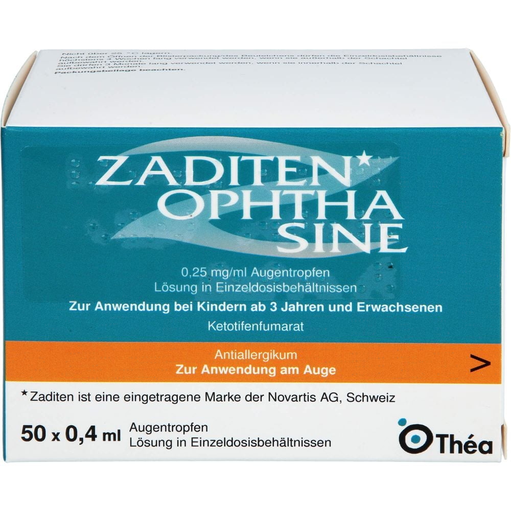 ZADITEN ophtha sine 0,25 mg/ml Augentr.Einzeldos.