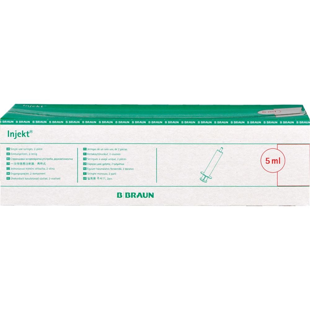 INJEKT Solo Spritze 5 ml Luer exzentrisch PVC-frei