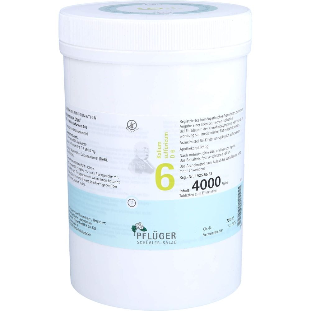 BIOCHEMIE Pflüger 6 Kalium sulfuricum D 6 Tabl.