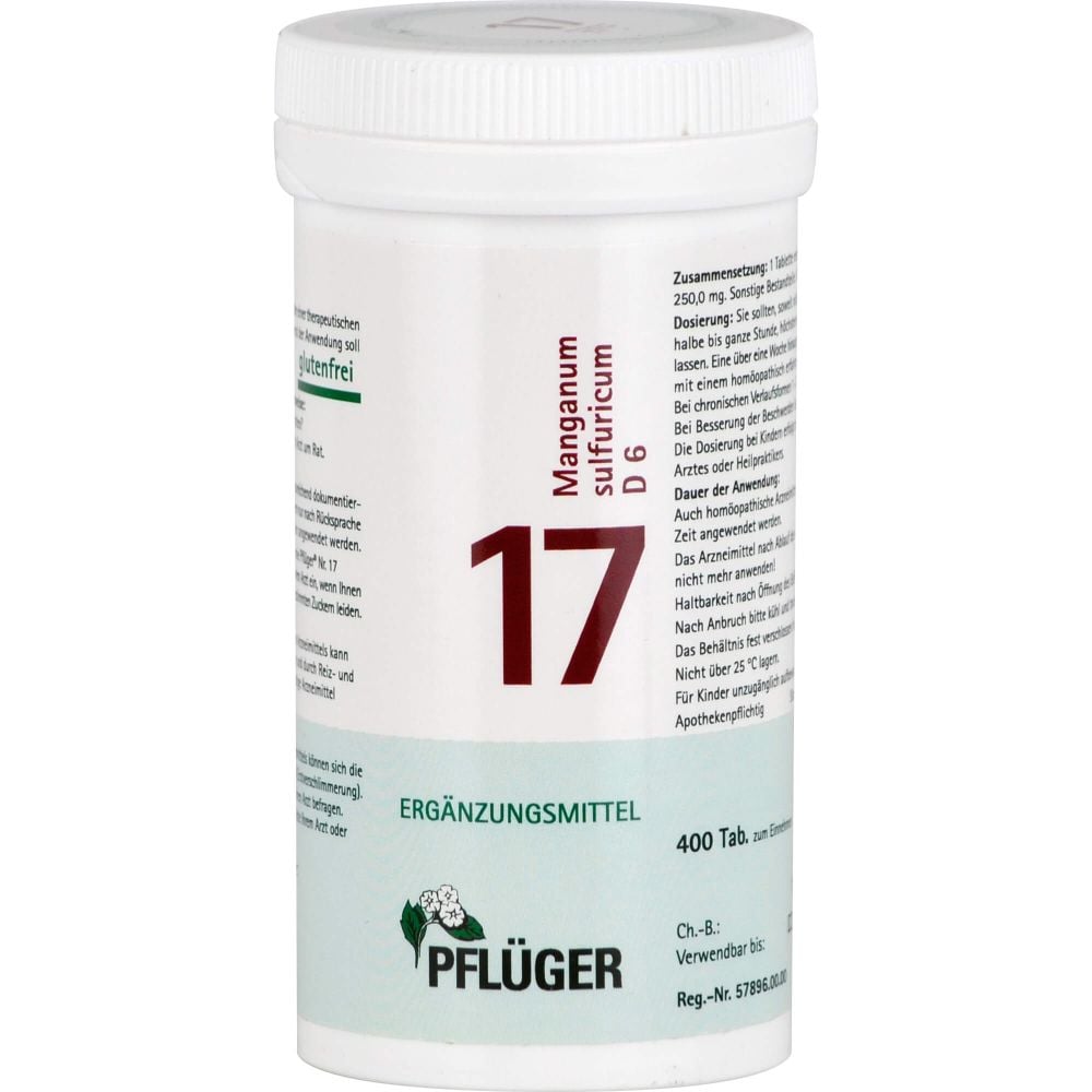 BIOCHEMIE Pflüger 17 Manganum sulfuricum D 6 Tabl.