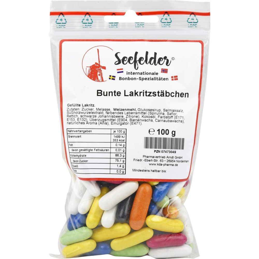 SEEFELDER bunte Lakritzstäbchen KDA