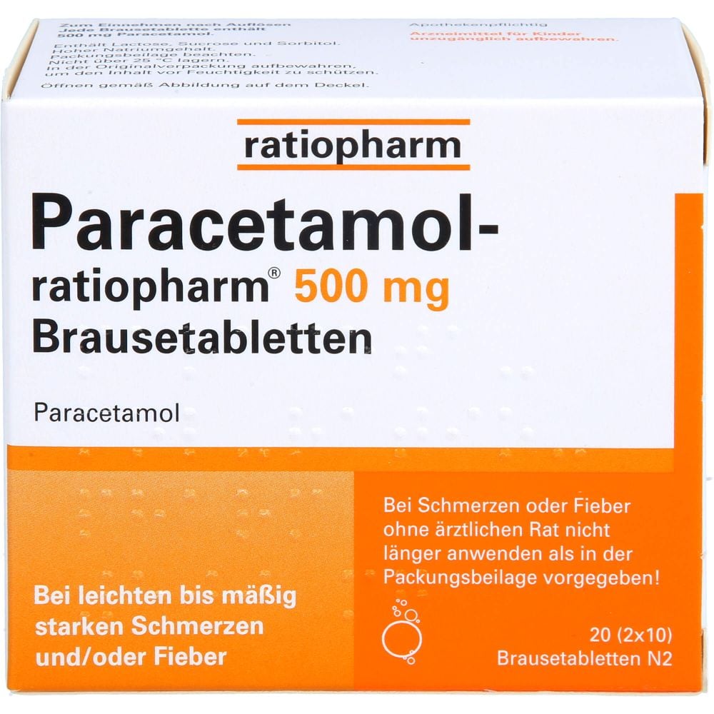 PARACETAMOL-ratiopharm 500 mg Brausetabletten