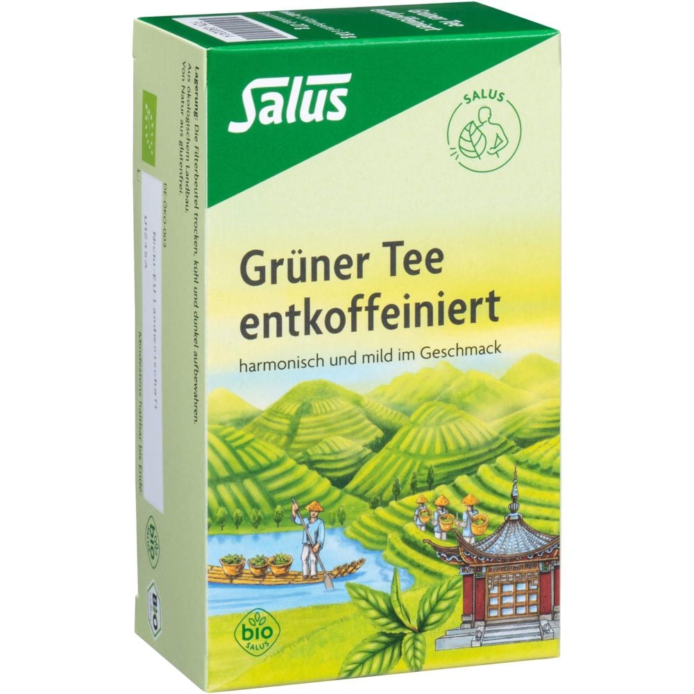 GRÜNER TEE entkoffeiniert Bio Salus Filterbeutel