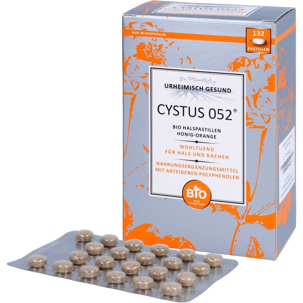 CYSTUS 052 Bio Halspastillen Honig Orange
