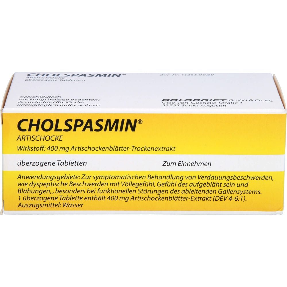CHOLSPASMIN Artischocke überzogene Tabletten