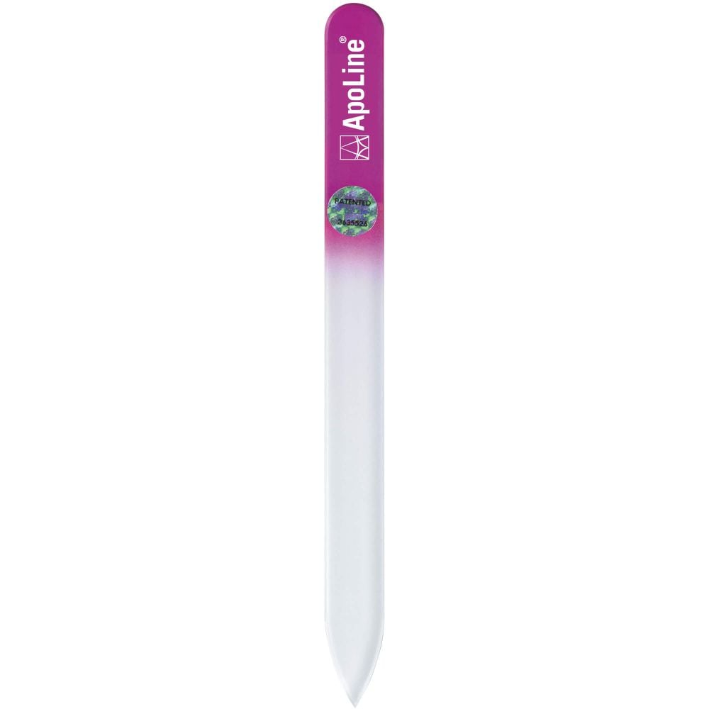 APOLINE Nagelfeile Glas 14 cm pink