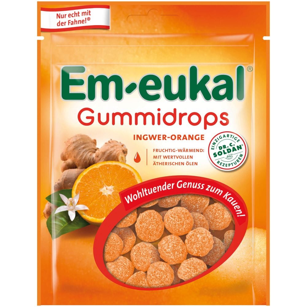 EM-EUKAL Gummidrops Ingwer-Orange zuckerhaltig