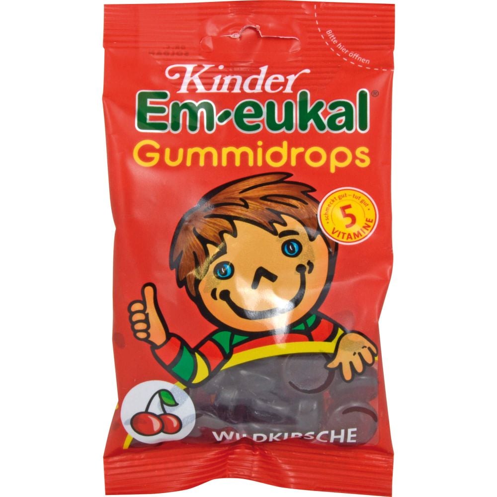 EM-EUKAL Kinder Gummidrops Wildkirsche zuckerhalt.
