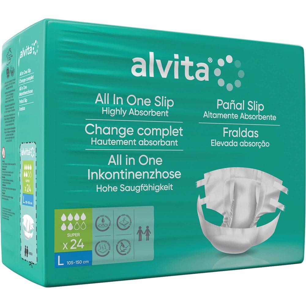 ALVITA All-in-One Inkontinenzhose super large Tag