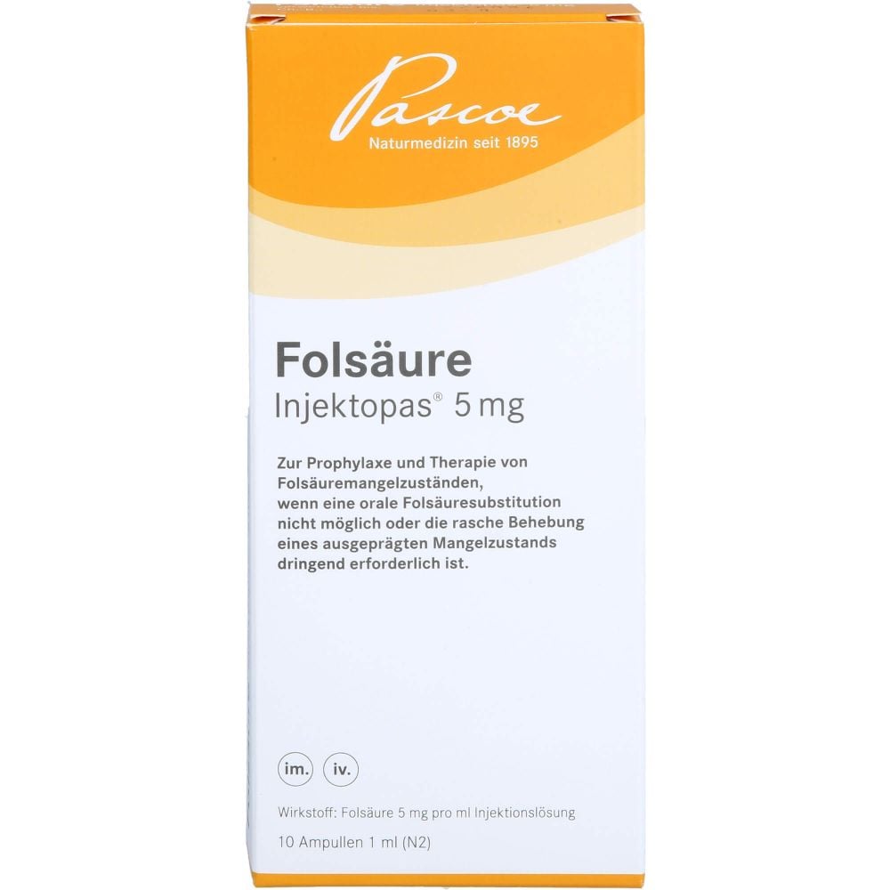FOLSÄURE INJEKTOPAS 5 mg Injektionslösung
