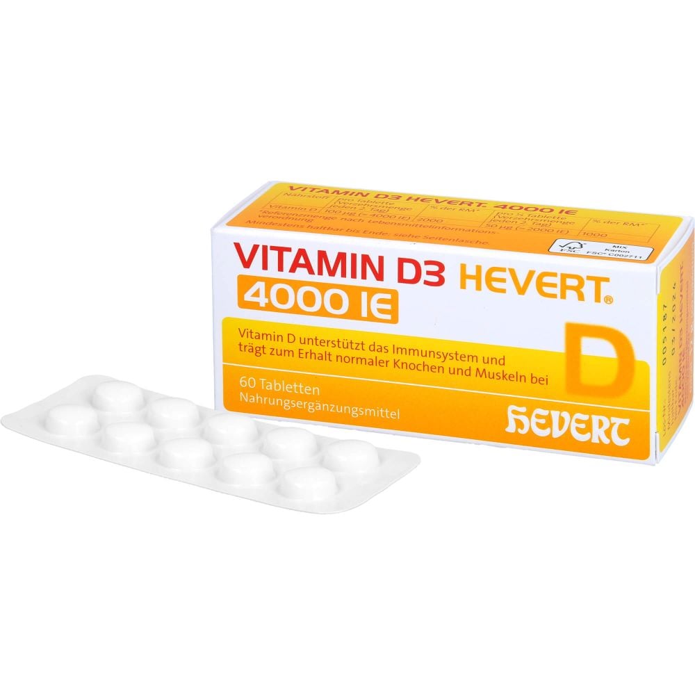 VITAMIN D3 HEVERT 4000 I.E. Tabletten