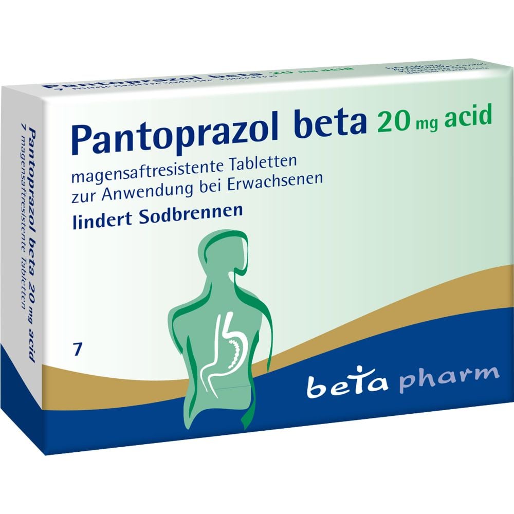 PANTOPRAZOL beta 20 mg acid magensaftres.Tabletten