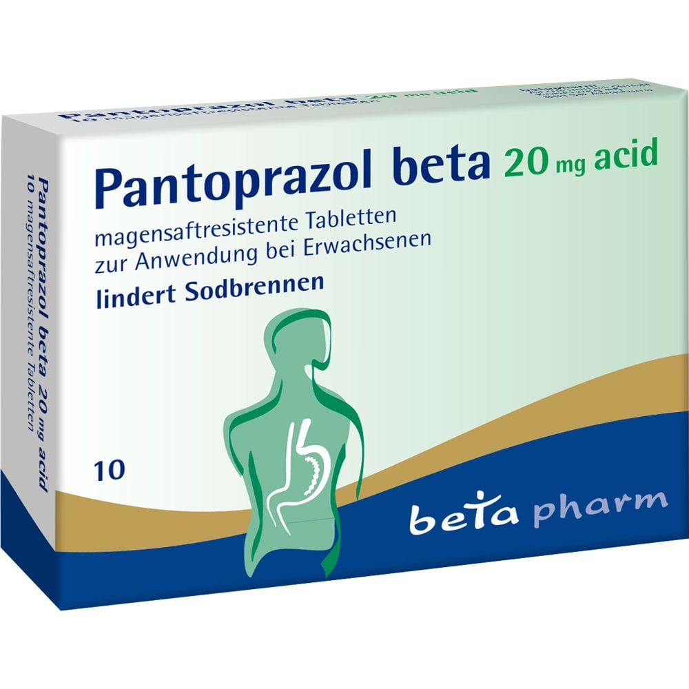 PANTOPRAZOL beta 20 mg acid magensaftres.Tabletten
