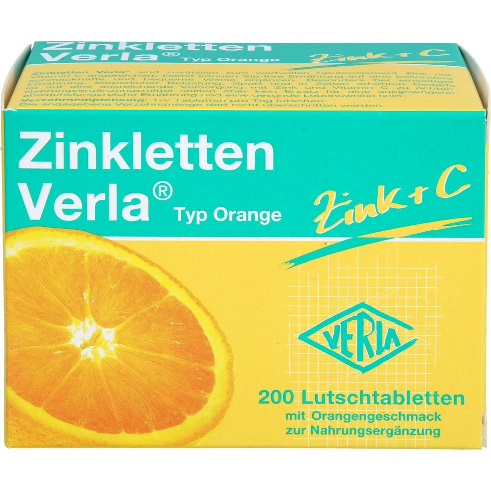 ZINKLETTEN Verla Orange Lutschtabletten