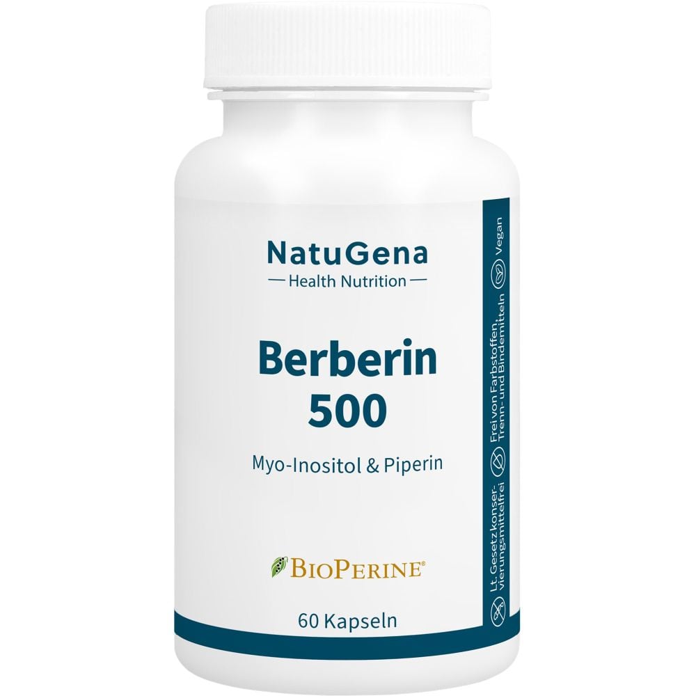 BERBERIN 500 Myo-Inositol & Piperin vegan Kapseln