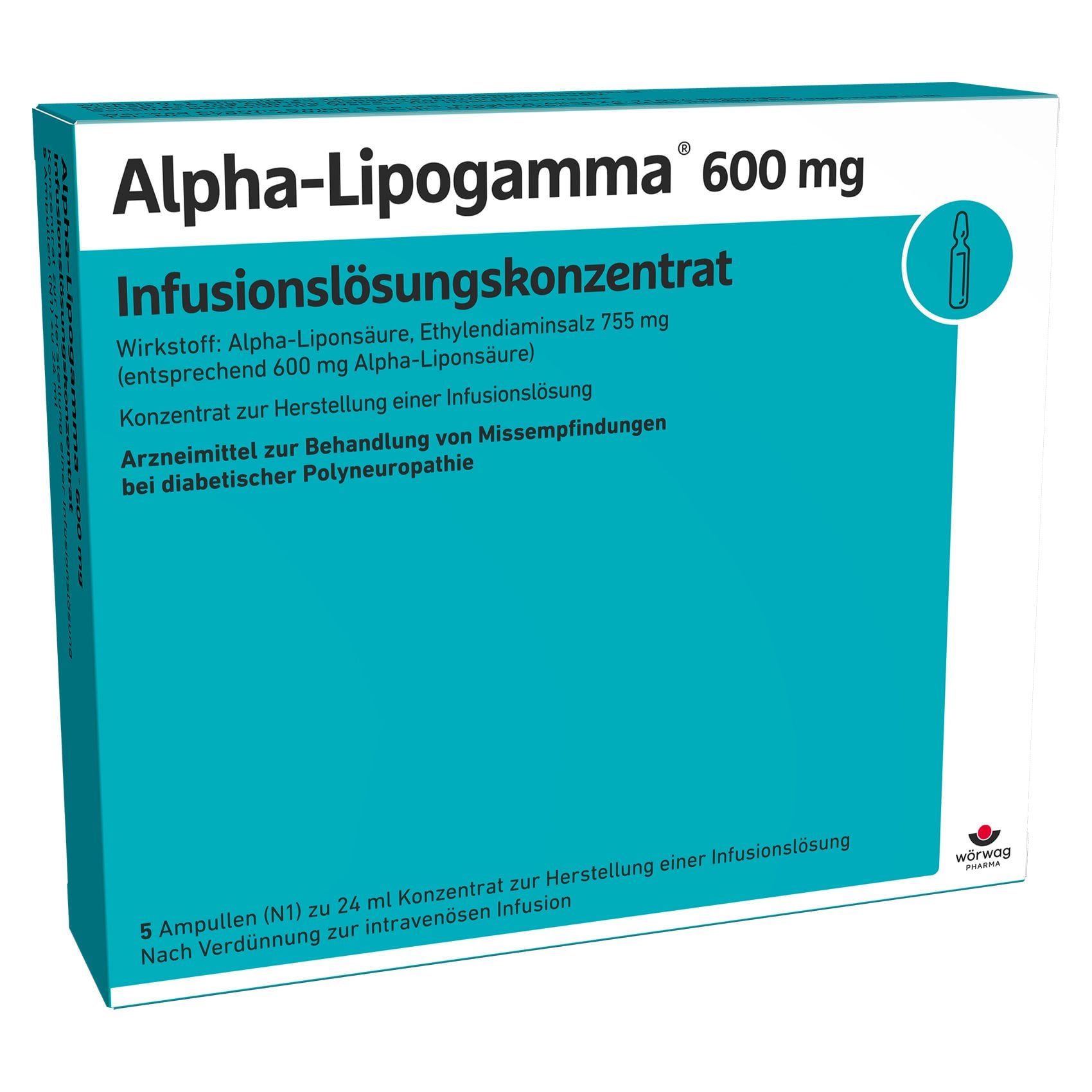 ALPHA-LIPOGAMMA 600 mg Infusionslösungskonz.