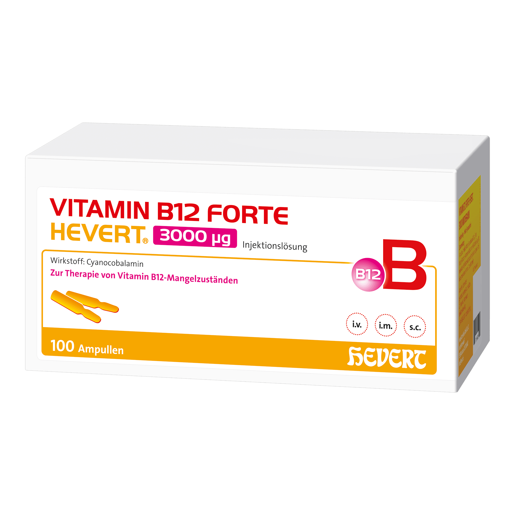 VITAMIN B12 FORTE Hevert 3000 μg Inj.-Lsg.Amp.