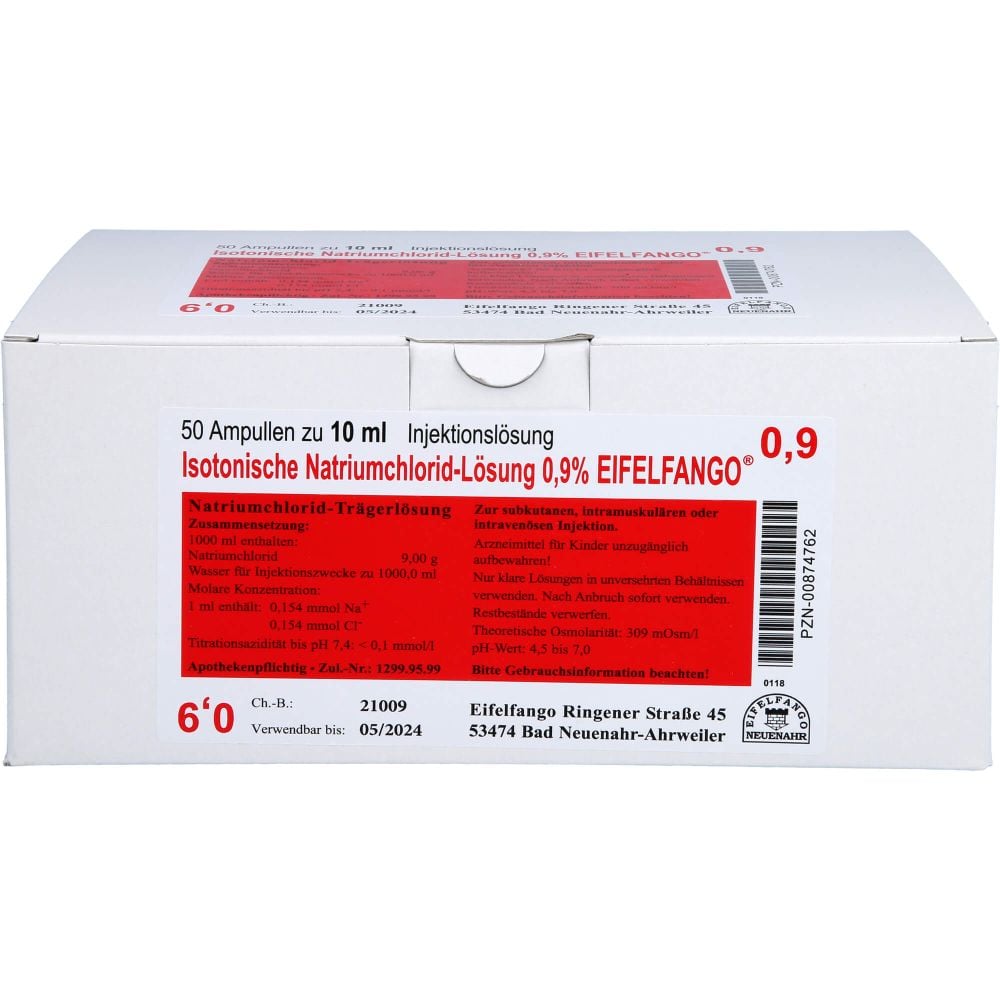 ISOTONISCHE NaCl Lösung 0,9% Eifelfango Inj.-Lsg.