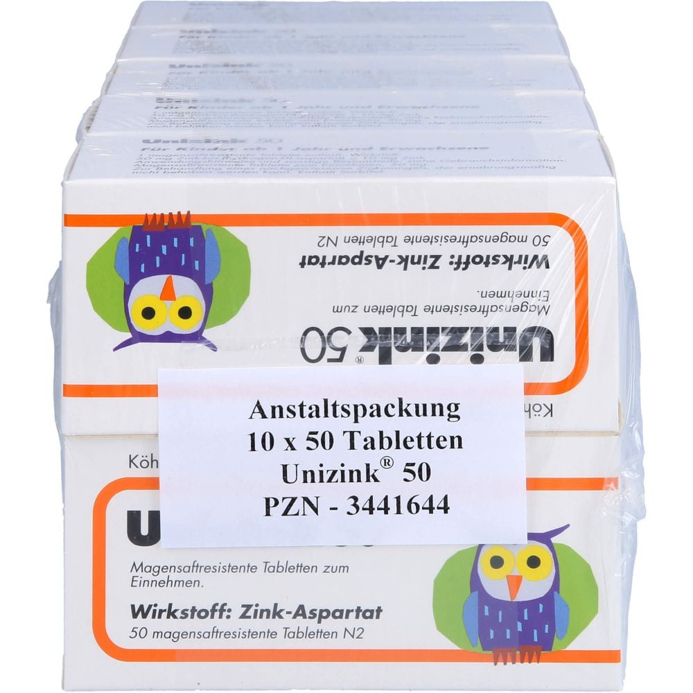 UNIZINK 50 magensaftresistente Tabletten