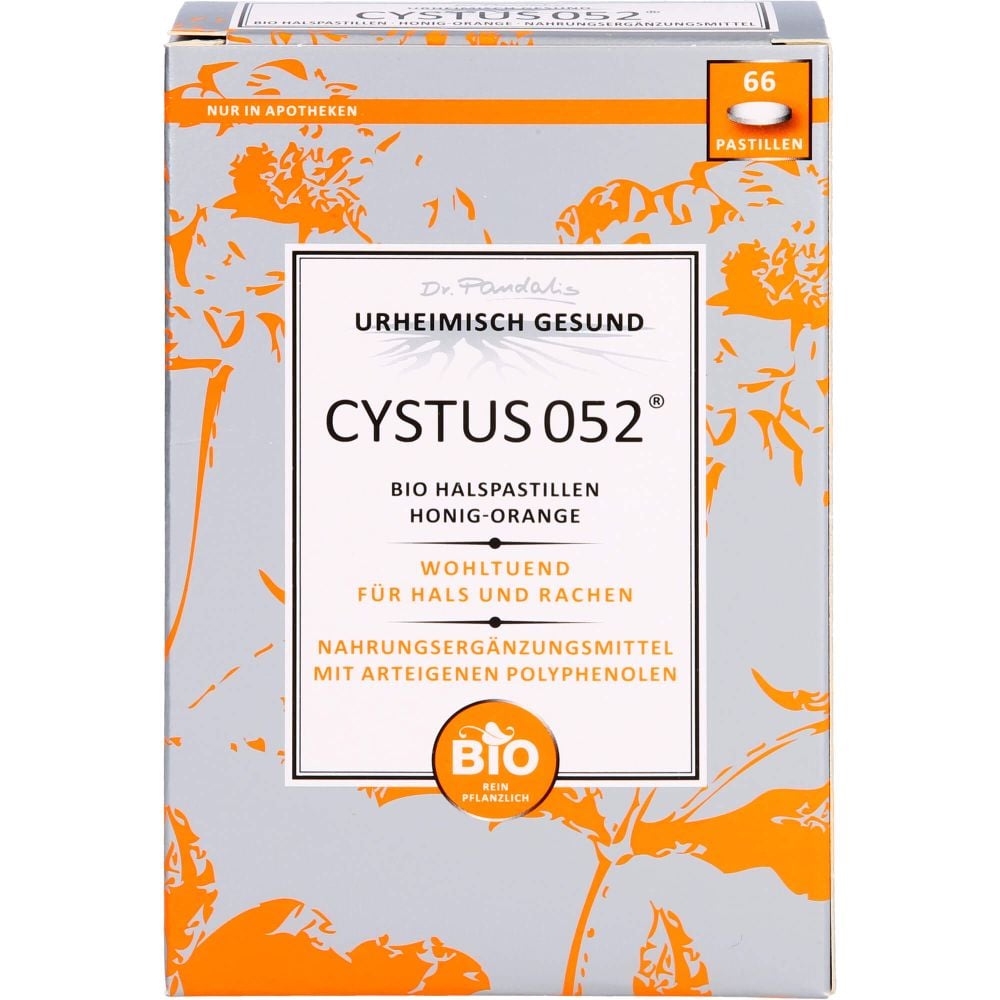 CYSTUS 052 Bio Halspastillen Honig Orange