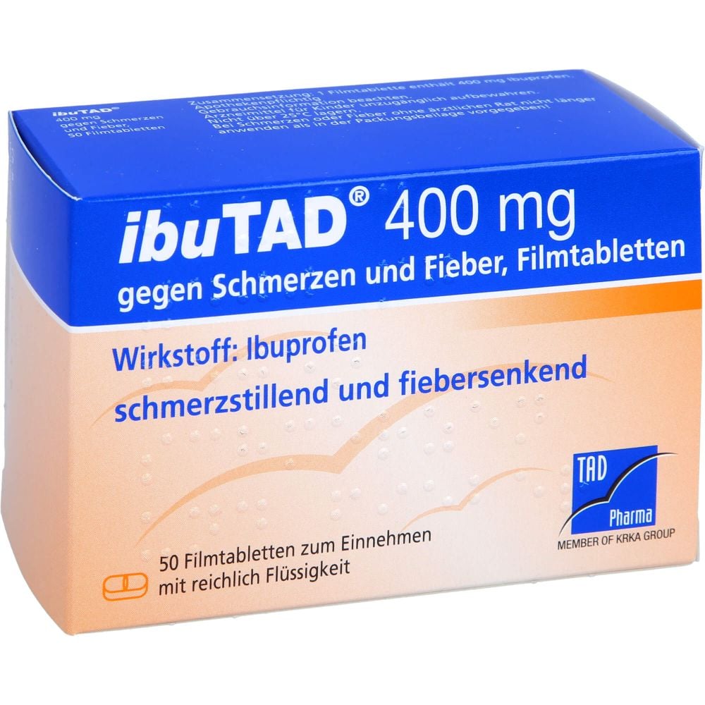 IBUTAD 400 mg gegen Schmerzen und Fieber Filmtabl.