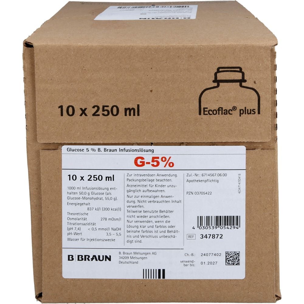 GLUCOSE 5% B.Braun Ecoflac Plus Infusionslösung