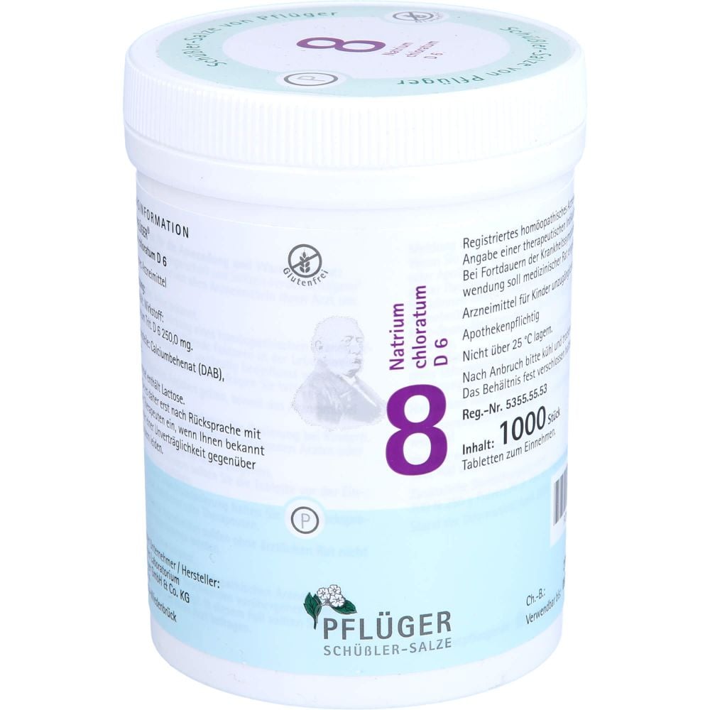 BIOCHEMIE Pflüger 8 Natrium chloratum D 6 Tabl.