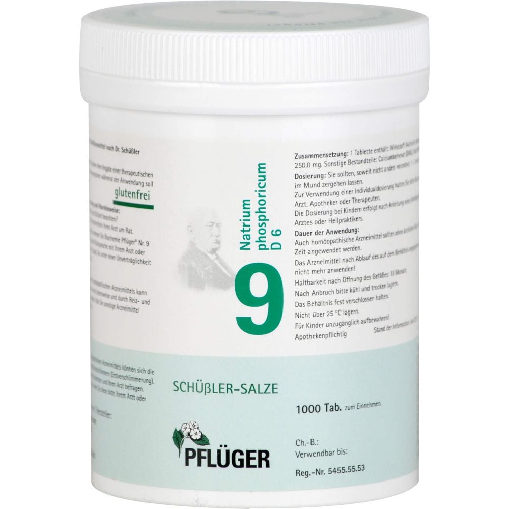 BIOCHEMIE Pflüger 9 Natrium phosphoricum D 6 Tabl.