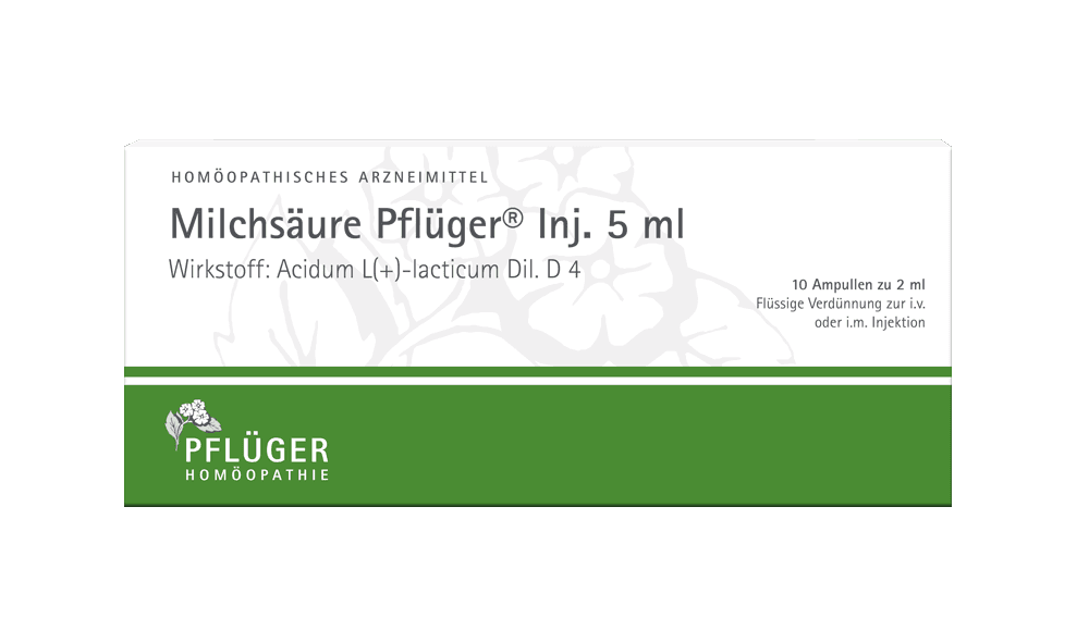 MILCHSÄURE Pflüger Injektionslösung 5 ml