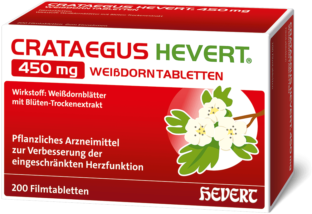 CRATAEGUS HEVERT 450 mg Weißdorntabletten