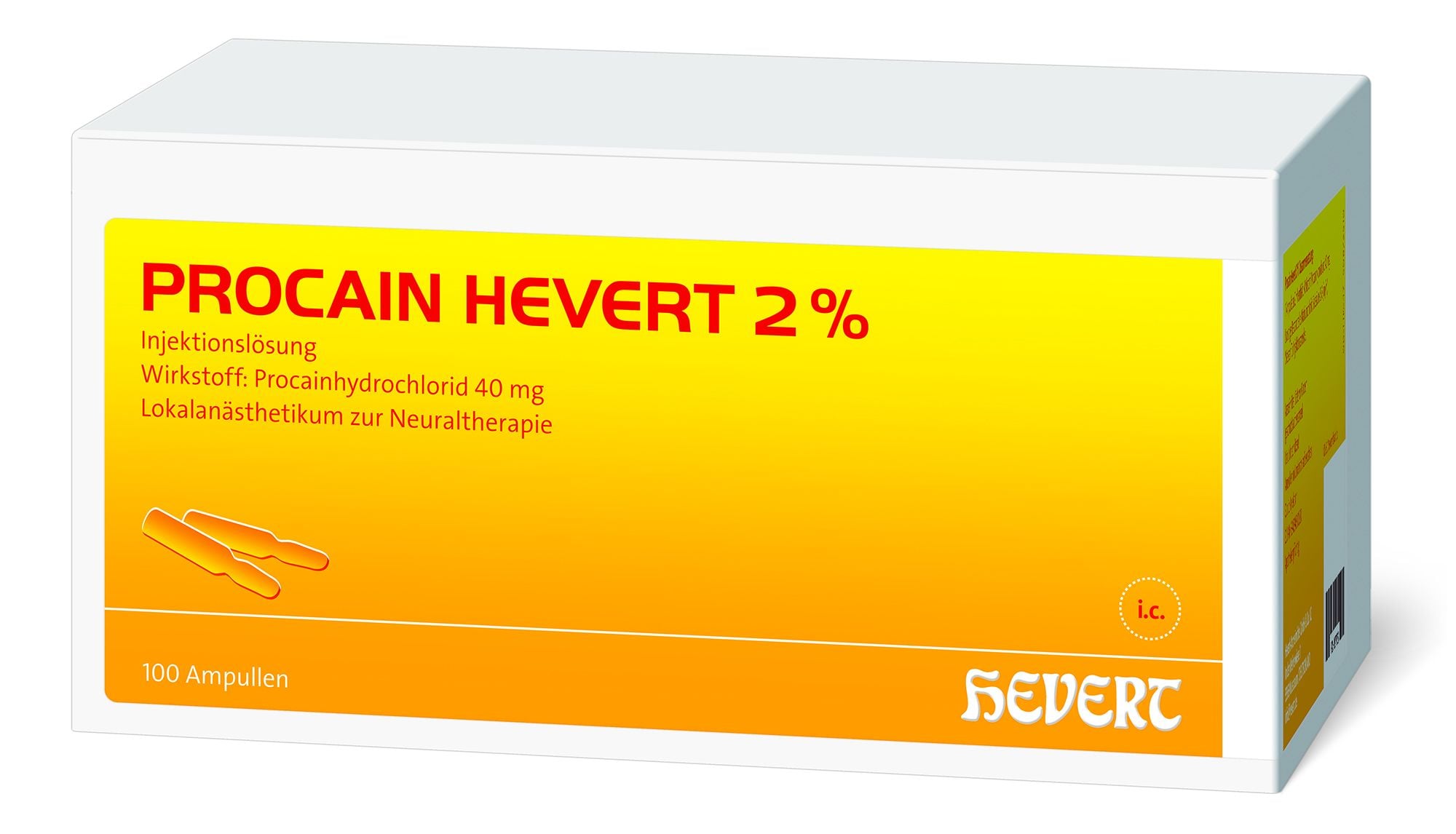 PROCAIN Hevert 2% Injektionslösung Ampullen