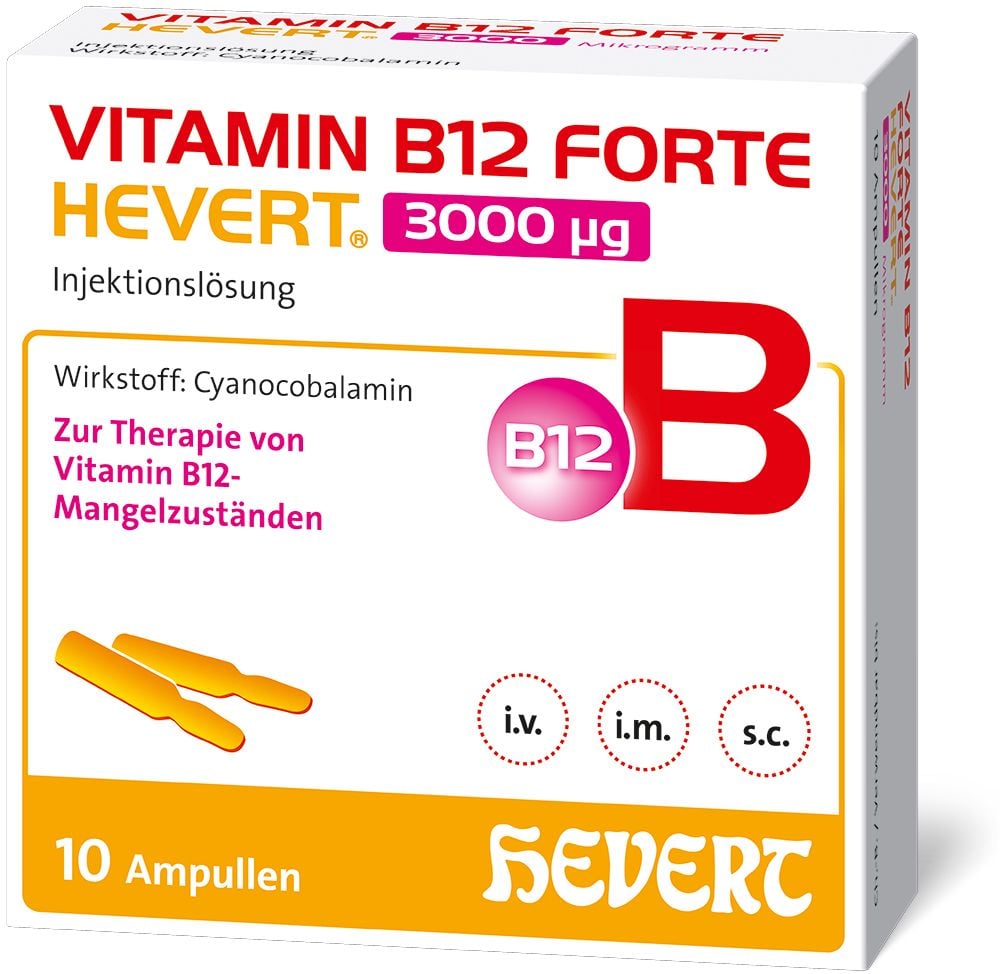VITAMIN B12 FORTE Hevert 3000 μg Inj.-Lsg.Amp.